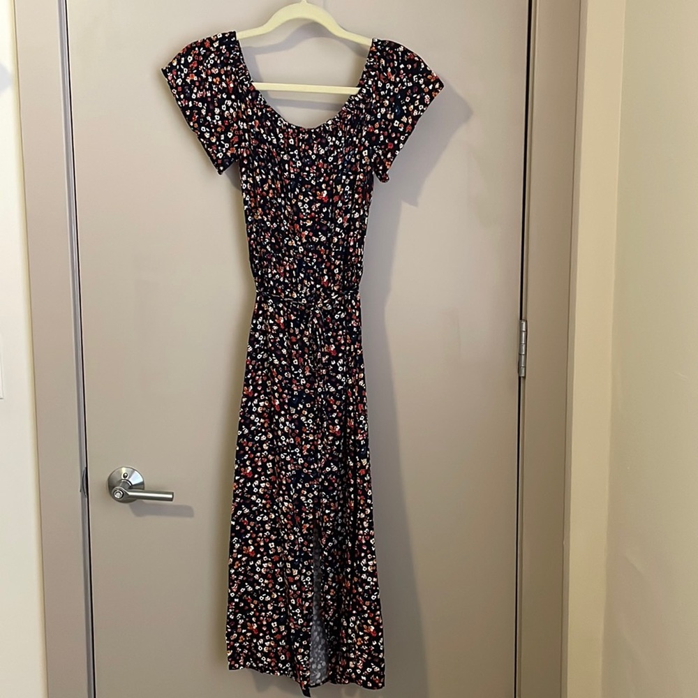 Sun Dress with Flower Pattern